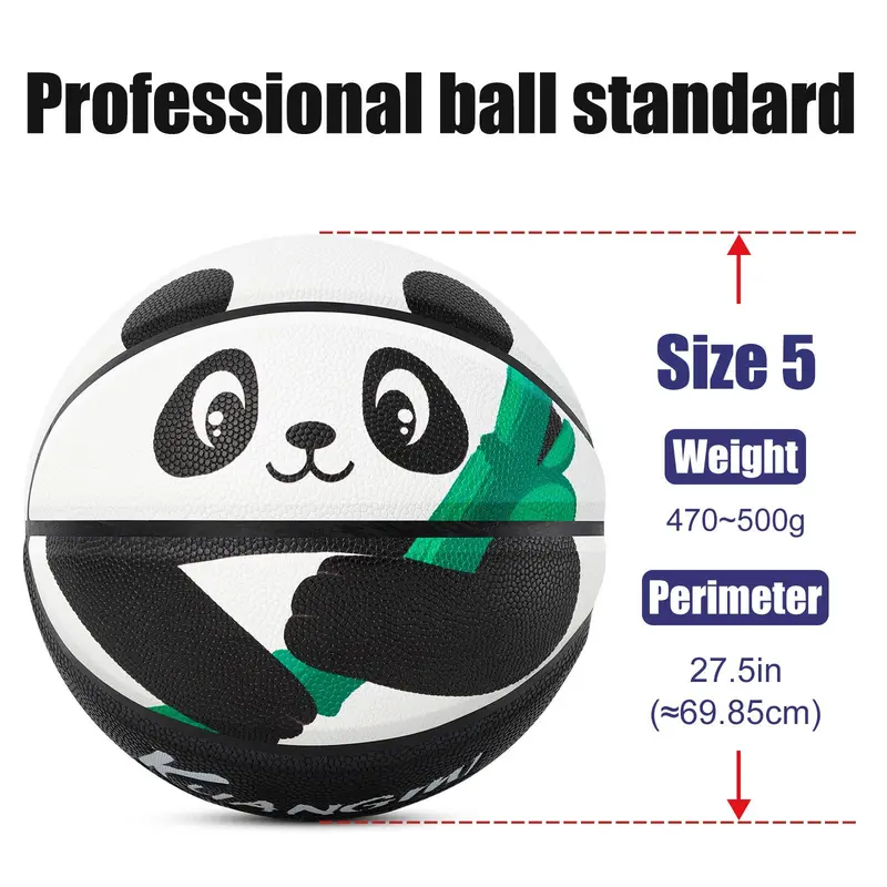 Panda Pattern  Basketball, 1 Count Lovely Basketball for Teens & Adults, Basketball for Indoor Outdoor Use 1