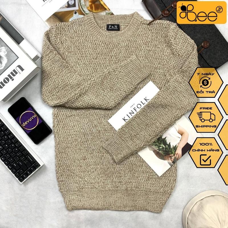 Áo len nam muối tiêu cổ tròn TANKA phong cách Hàn Quốc chất liệu cao cấp AL18