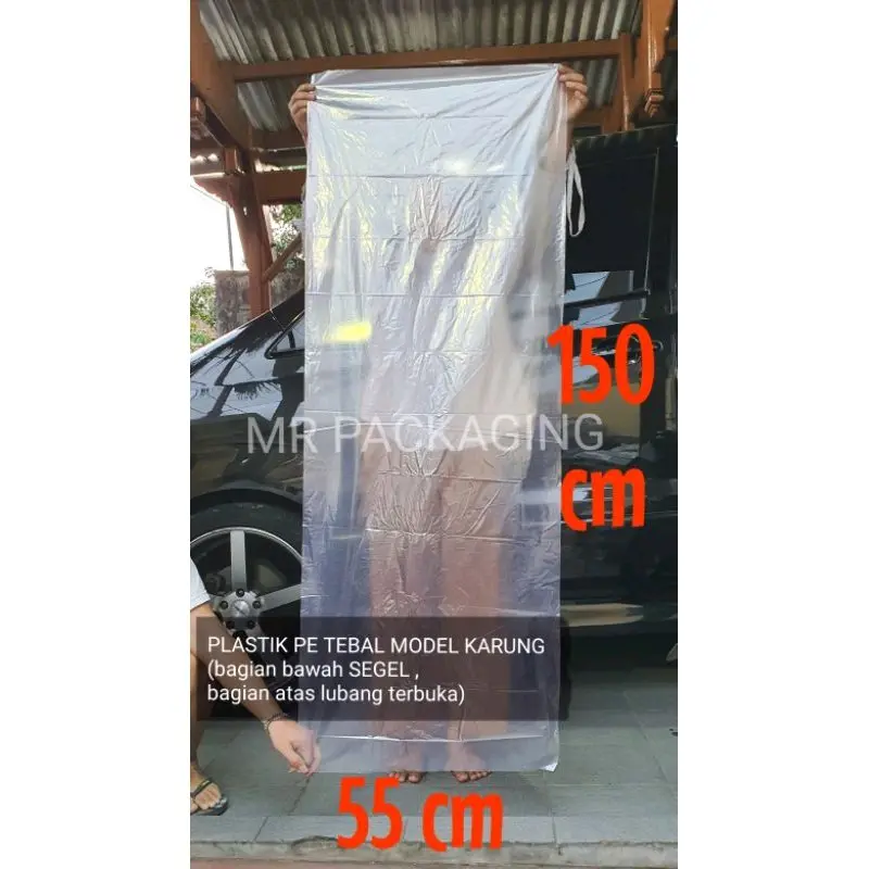 Plastik Laundry 55x150cm | Kantong laundry londry besar 55x150cm | Kresek jumbo bening
