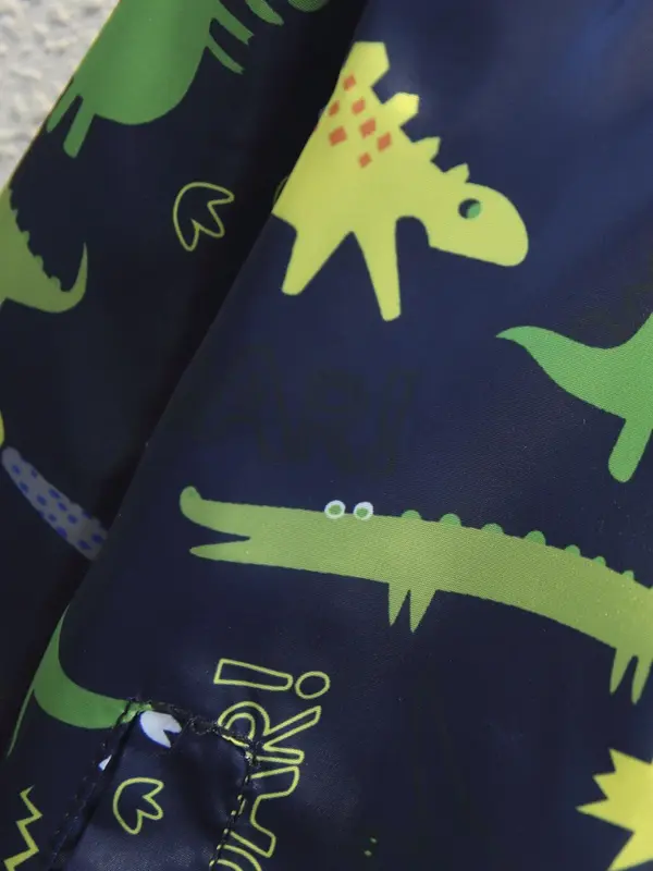 Toddler Boy's Cartoon Dinosaur Print Zip Up Jacket, Casual All Over Print Drop Shoulder Mock Neck Jacket for Fall & Winter, Little Boys Outerwear for Daily Wear, Kid's Coat for School Wear, Balkan School Outfits 2