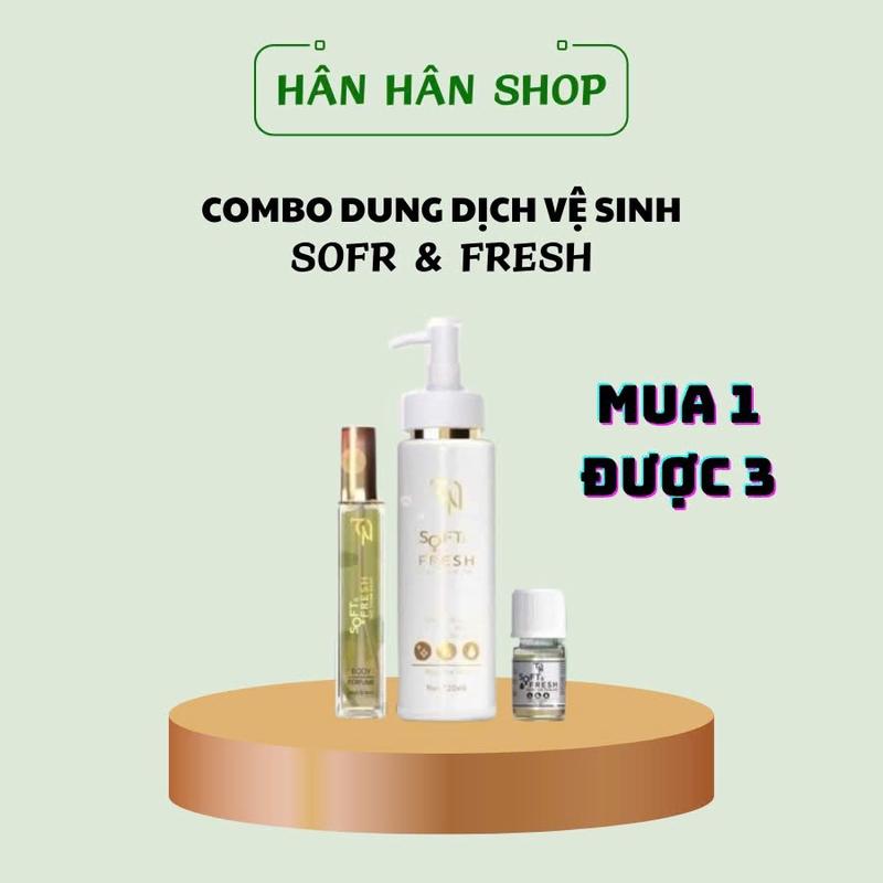 [Mua 1 Tặng 2] Dung Dịch Vệ Sinh Phụ Nữ Soft&Fresh Đông Anh Mẫu Mới , Hỗ Trợ Làm Sạch Dịu Da  Women( gồm 1 chai dung dịch 120ml , nước hoa mini 4ml , xịt thơm body 9,5ml)