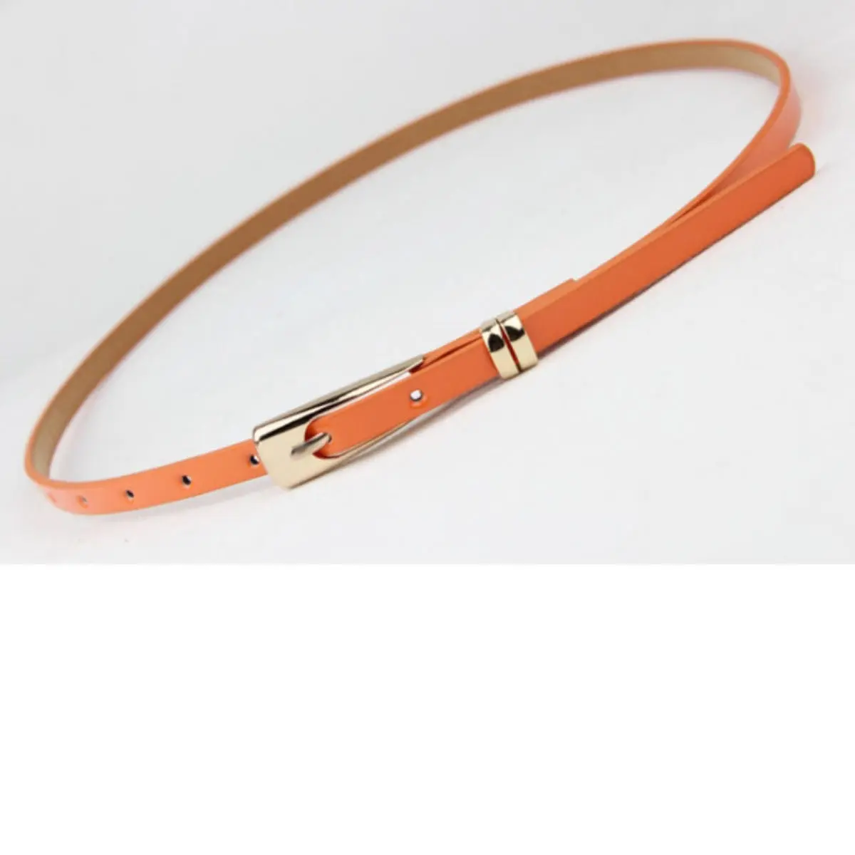 Ladies Women Fashion Thin Belt Alloy Buckle Adjustable Soft Slim Belt For Dresses Coat Tops Decoration