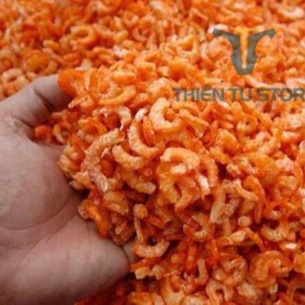 Tôm khô Cà Mau loại trung chuyên nấu canh nấu nước dùng kho rim không phẩm màu Thiên Tú Store tôm khô loại lớn tôm khô