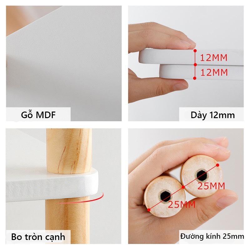 Kệ Gỗ Decor 2-3-4-5 tầng mang phong cách Hàn Quốc, Kệ trang trí phòng khách, phòng ngủ và nhà bếp 6