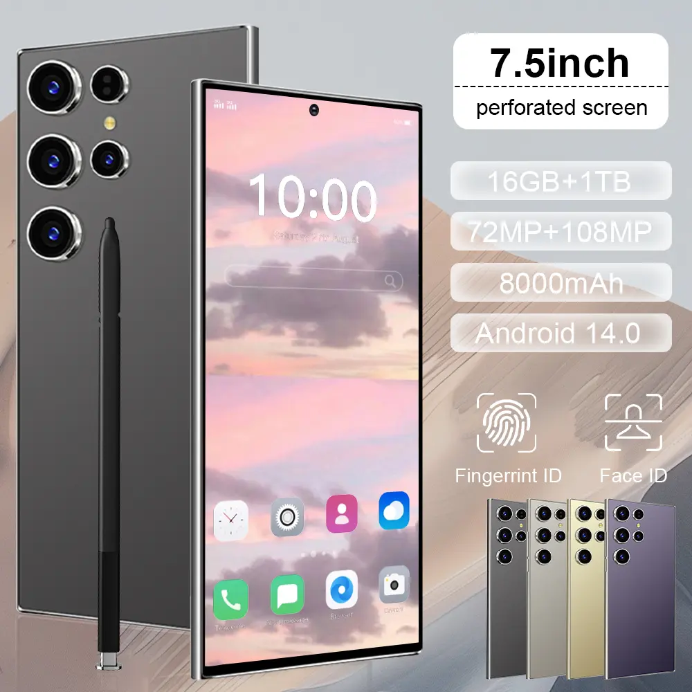 S24 Ultra Smartphone mới 7, 5 inch 16GB+1TB 108MP Camera HD 8000mAh pin Android 14.0 hỗ trợ trả trước
