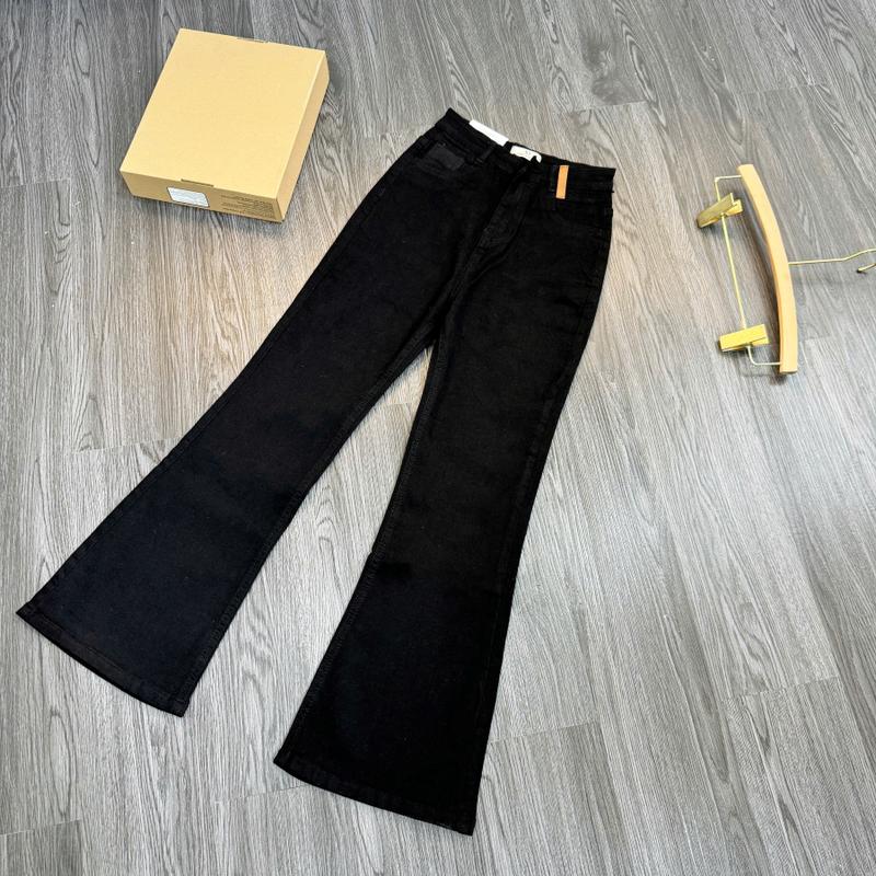 Quần Jean Loe ( MÃ Q-05 ) Chất Jean (Bò), Sẵn 2 Tông Màu xám nhạt ,đen trơn Dài 95cm Đủ Size ( S M L ) Vải Giãn Mềm Mịn (  Nữ Women Pants Kem Voi ) 6