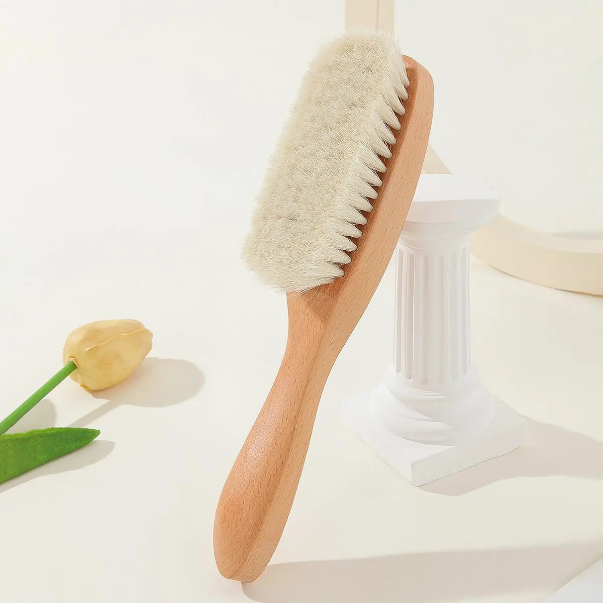 Wooden Beard Brushes, Professional Soft Massaging Brush for Men, Hairdressing Comb for Home Daily