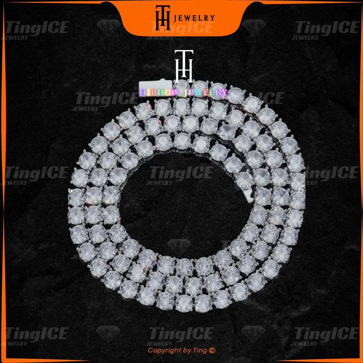 Dây chuyền /Vòng tay TENNIS khóa lò xo cứng cáp TN01