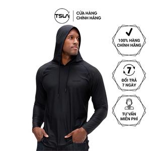 Áo hoodie thể thao nam TSLA form rộng chất thun kháng khuẩn chống uv co giãn cho người tập gym đá bóng rổ TSO2020
