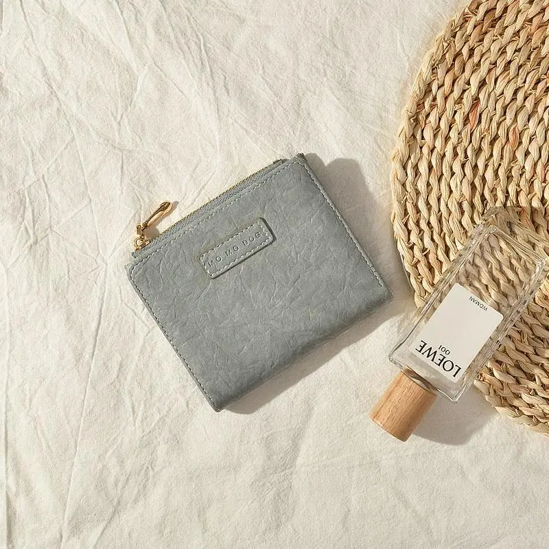 Ví Da PU Ngắn Cho Nữ, Ví Gấp, Retro, Đựng Tiền Xu 6