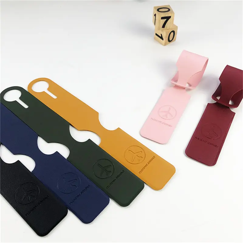 Fashion PU Leather Luggage Tag Creative Travel Accessories Name ID Address Portable Tag
