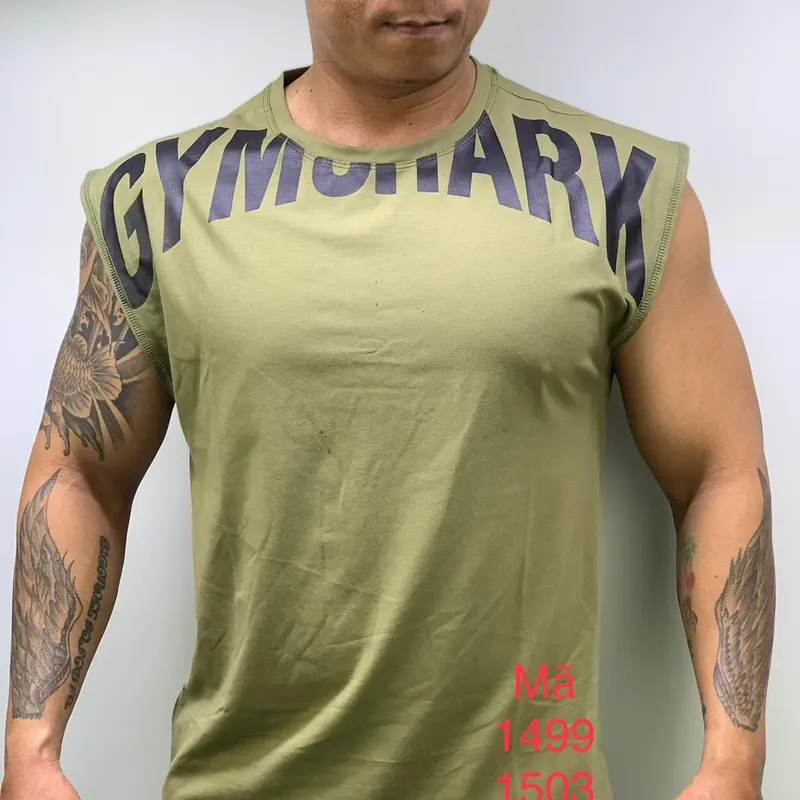 Áo sát nách ba lỗ tập gym nam thun cotton thấm hút mồ hôi 2
