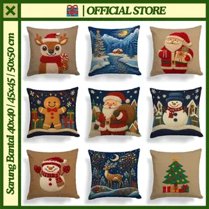 COVER SARUNG Bantal Sofa Print 2 Sisi Motif Winter Wonderland Christmas Natal 40x40 / 45x45 / 50x50 cm Holiday Season - Pusat Kado Murah