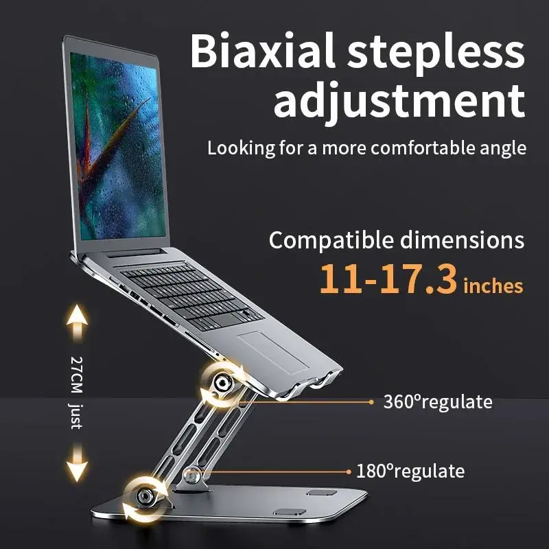 Adjustable Laptop Stand, Foldable Desk Laptop Stand, Laptop Riser Holder for Home Office 3