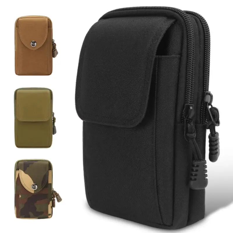 Men Simple Pouch Belt Waist Pack Bag Small Pocket Military Waist Pack Running Pouch Travel Camping Bags Soft Back