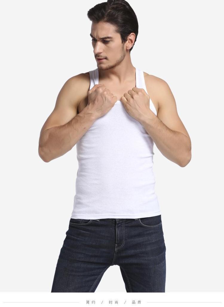 Product Introduction of Áo Vest 100% Cotton, Dành Cho Nam Giới, Phong Cách Trẻ Trung Mùa Hè, Mỏng Vừa Vặn, Co Giãn, Áo Lót Thể Thao, Không Tay, Hàng Mới Về, 1 / 3 Mảnh 8