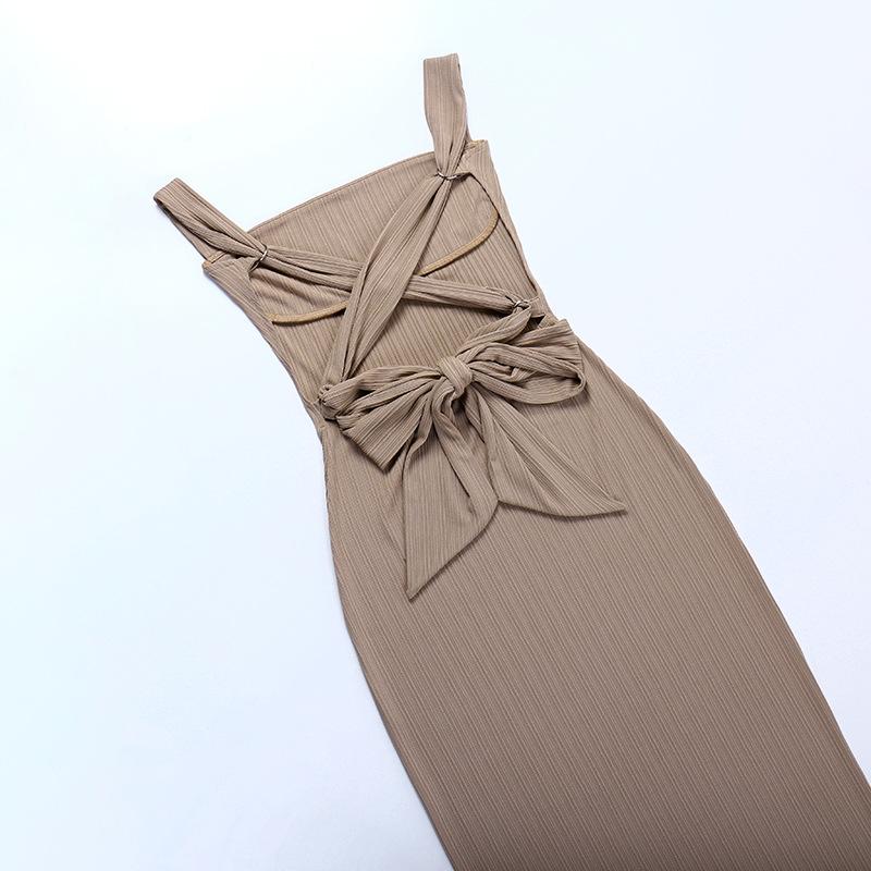 Product Introduction of CCCindee Women's 2024 Light and Mature Wind Knitted Suspender Dress 7