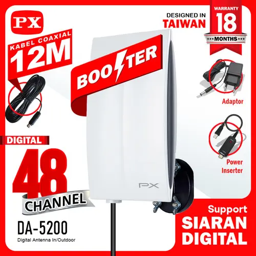 Antena tv digital booster indoor outdoor PX DA-5200
