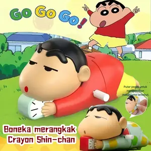Mainan merangkak Crayon Shin-chan / Ornamen kreatif lucu / Mainan merangkak putar
