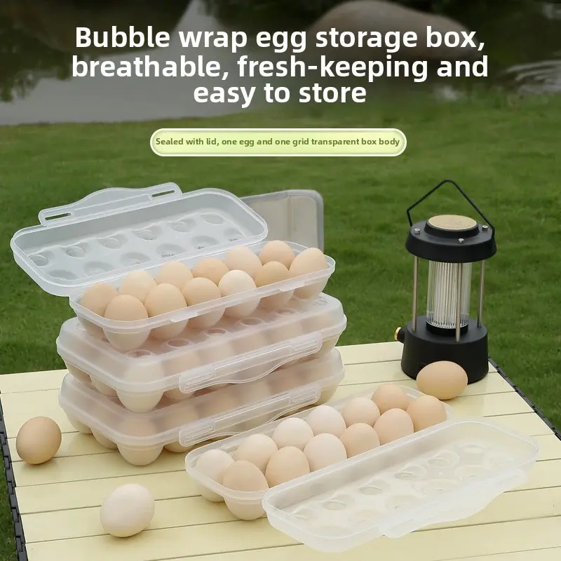 Portable Egg Storage Container with Secure Lock Lid - Stackable Fridge Organiser, Shockproof Travel Egg Box for Camping & Kitchen (6/12 Slots) baby organization medicine makeup tattle glove shipping vacuum bag rios rice heart shaped plastic square guard 1