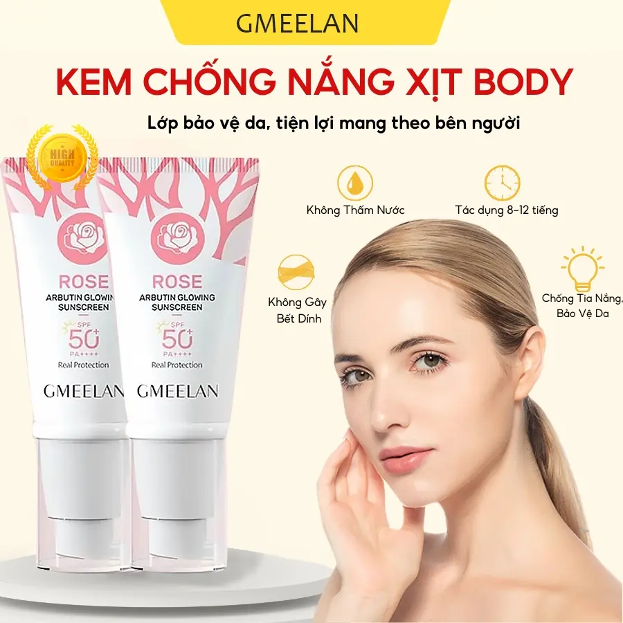 Kem chống nắng GMEELAN arbutin Cho Mọi Loại Da Toning Sunscreen 30G SPF50+ PA ++++