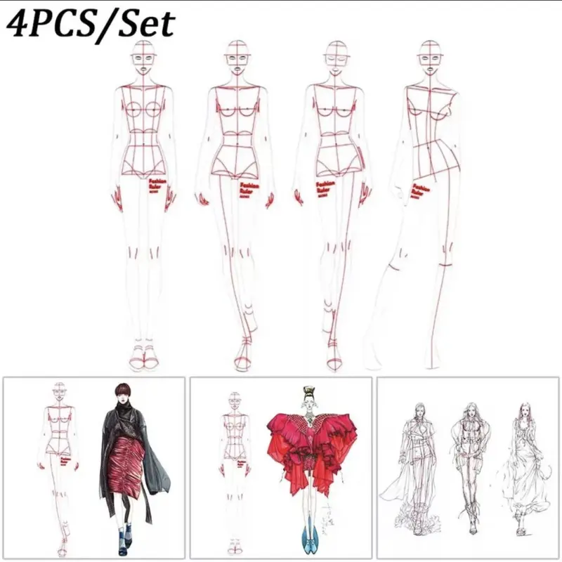 Fashion Sketching Ruler Sewing Penggaris Pola Busana Jahit 4