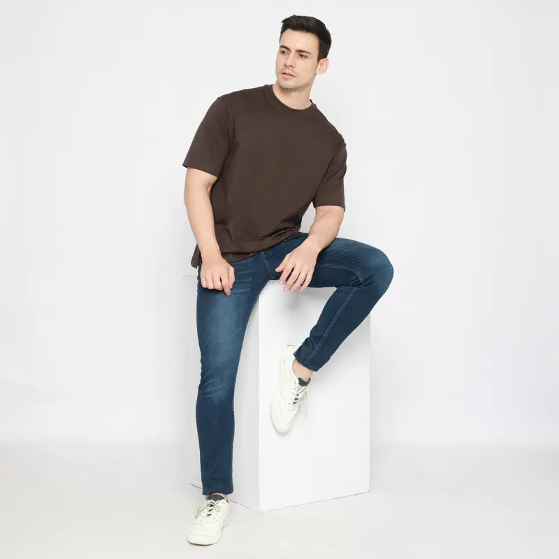 Kale Dexter T-Shirt Organic Cotton 24s Oversize Fit | Brown 3