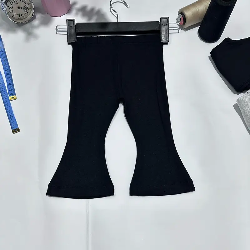 Quần Legging ống loe chất cotton zip L1 co dãn 4 chiều mạnh  Bunny kids98 2