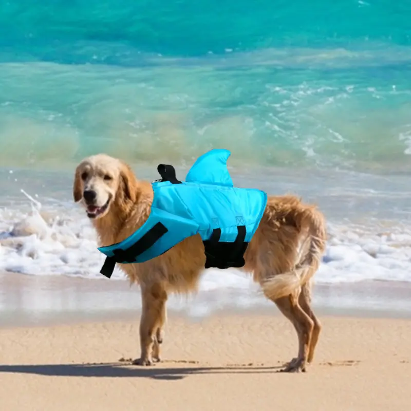 1pcs Dog Life Jacket Sport Safety Rescue Vest Dog Clothes Adjustable Vests Puppy Float Swimming Suit for Small Medium Large Dogs