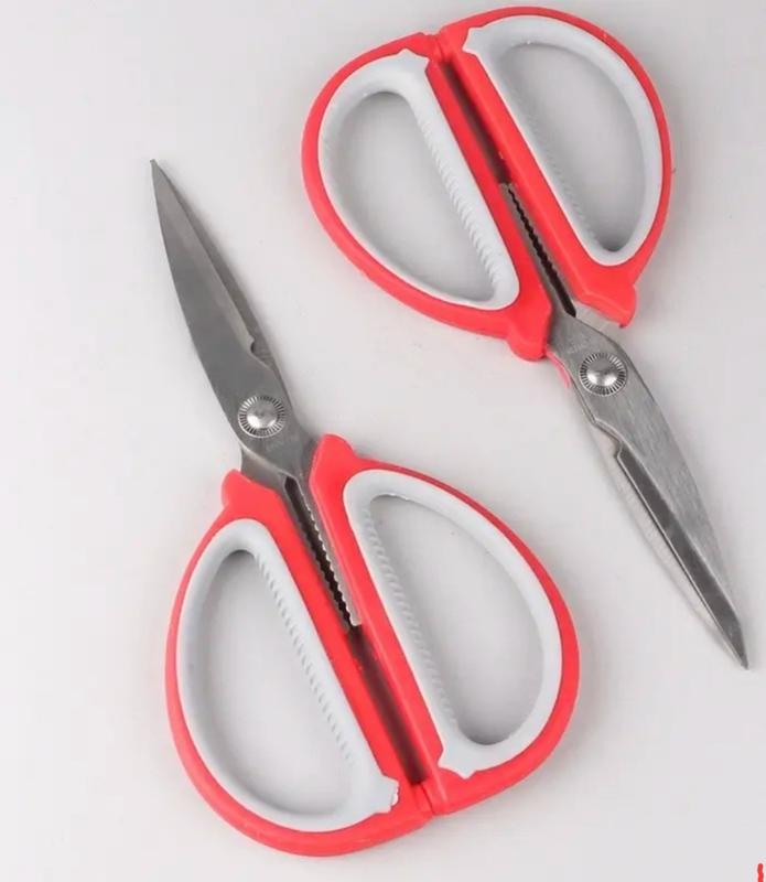 Kéo Nhà Bếp Cán Đỏ Cầm Tay Siêu Tiện Lợi Dài 19cm 3