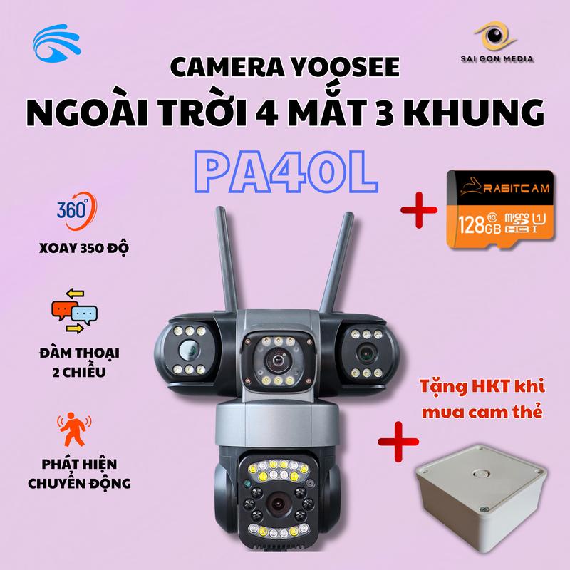  Camera Yoosee 4 Mắt 3 Màn PA40L-Mẫu Mới 2025 