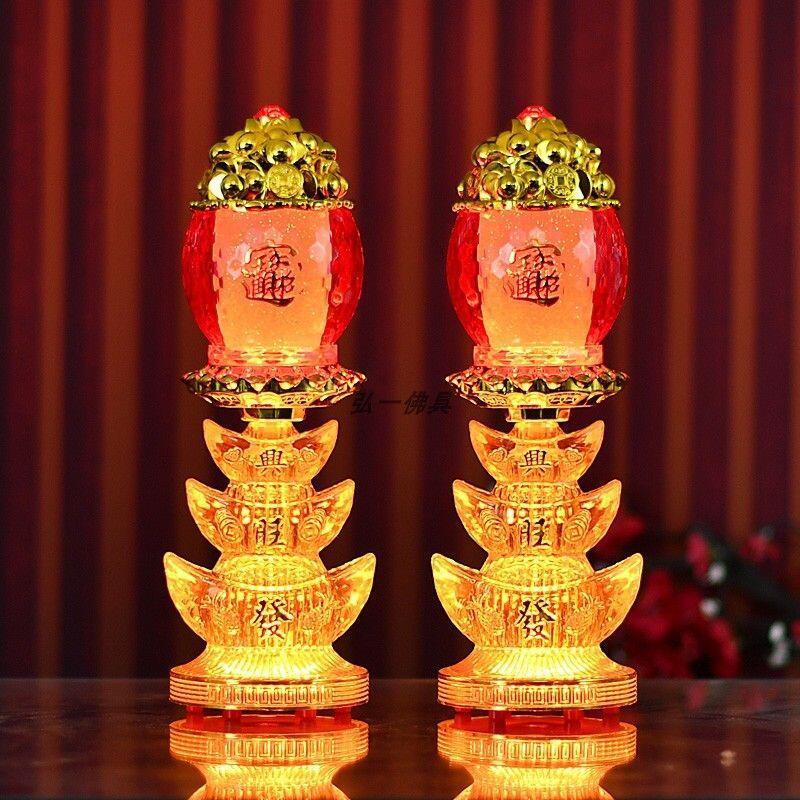 Product Introduction of Lampu Dewan Buddha, Kegunaan Rumah, Lampu Jubao Wangcai, Lampu Dewa Kekayaan LED, Lampu Buddha, Lampu Meja Buddha,  Sesuai untuk Lampu Ilahi kuthu vilakku  set Lighting Pejabat Green agal  vilakku patung  lilin krisdayanti Islamic LED Night Home 0