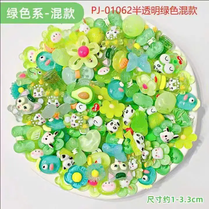 Bộ Sticker nhựa phủ mạ kim - 3D-nhí-đá gắn dép siêu dễ thương gắn dép sục 6
