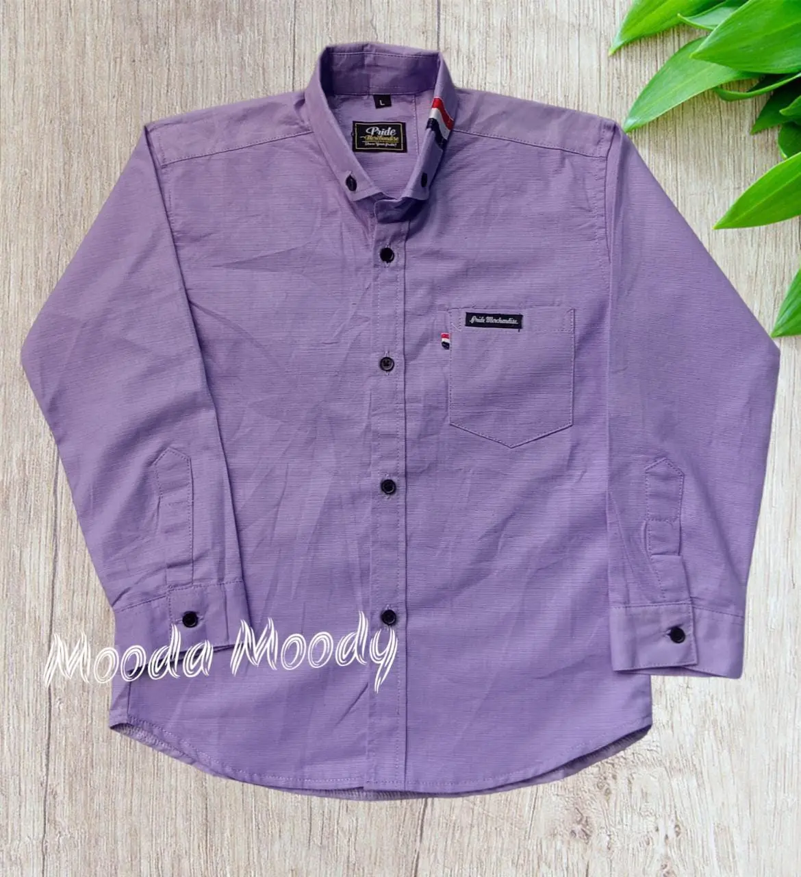 Mooda Moody - Kemeja Anak laki Laki Lengan panjang warna Lilac Fashion
