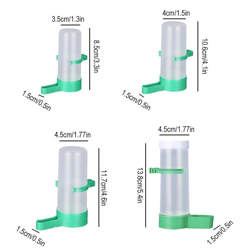 Product Introduction of Plastic Pigeon Parrot Birds Feeder Water Drinker Cup Double Cups Auto Pet Drinking Clear A0B1 37