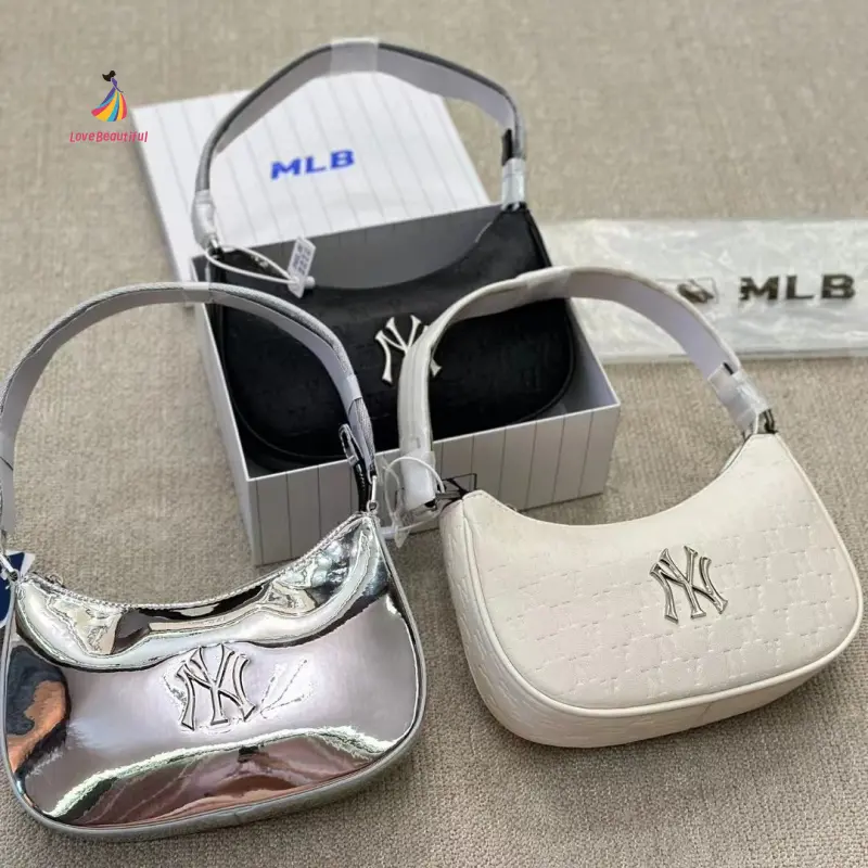 South Korea MLB Embossed Underarm Bag Crossbody Embossed Portable Shoulder Fashion All-Match Trendy Sports Leisure Bag