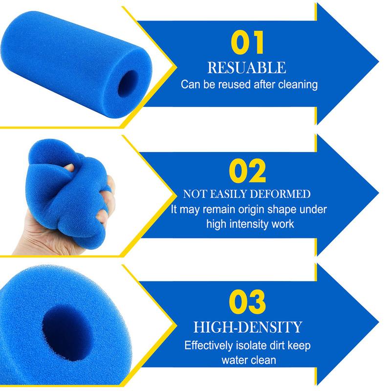 Product Introduction of 3pcs Filter Sponge For Intex Type-A Foam Sponge Reusable Swimming Pool Filter Cartridge Washable 20.0*10.0*10.0cm 13