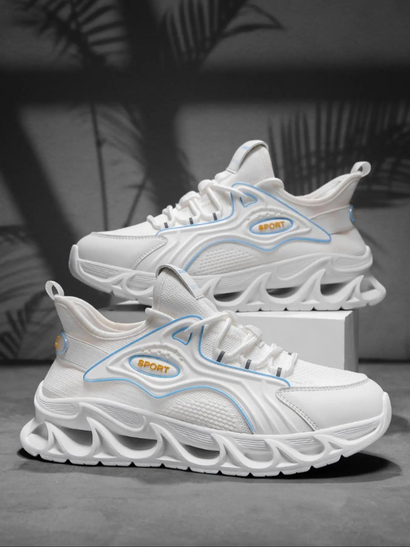 Men's Colorblock Lace Up Low Top Sneakers, Casual Breathable Comfortable Sports Running Shoes, Non-slip Sneakers for Daily Wear