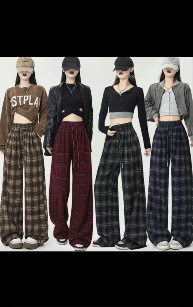 Product Introduction of [DEAL MỞ BÁN] Quần Kẻ Suông Nữ Chất Umi Dạ Mềm Mịn Co Giãn Dày Dặn Women 12