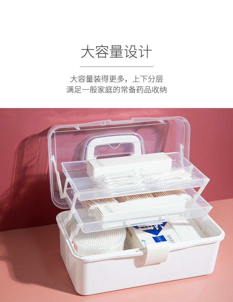 Product Introduction of Medicine Box Home First Aid Medical Box Student Art Tools Drawing Stationery Storage Box Multifunctional Storage Box 4
