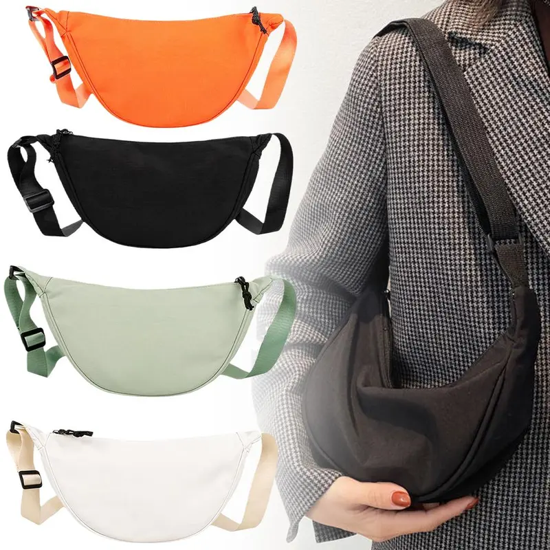 Túi Messenger Đơn Giản, Thời Trang, Dành Cho Nữ, Túi Đeo Vai, Túi Bánh Bao, Nhẹ, Túi Kẹp Nách, Hàng Mới Về 5