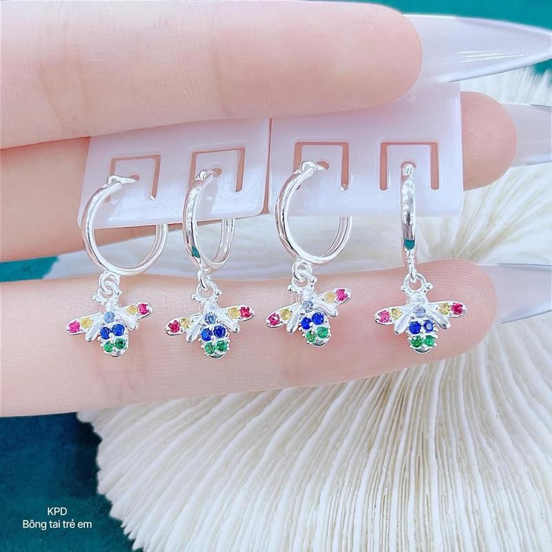 Bông tai trẻ em siuuu xinh bạc s925 không đen gỉ 0