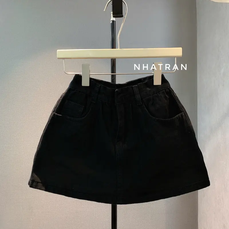 VÁY XÒE BỒNG - Chân váy jean nữ ngắn chất Denim Cotton Women mềm mịn có lót quần bảo hộ CV-306 7