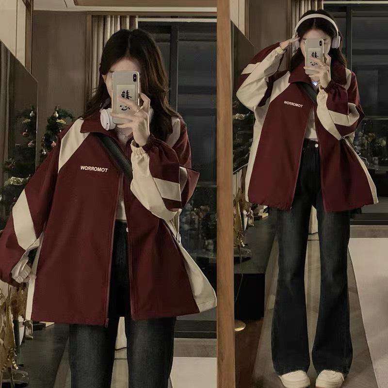 HKC Clouther Áo khoác gió 2 lớp phối màu cổ cao Chất liệu vải gió tráng nano bạc chóng nắng cản gió chống nước áo gió nam