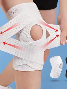 Rodillera deportiva con diseño recortado liso unisex, rodilleras deportivas transpirables, protector de rodilla deportivo para hombres y mujeres