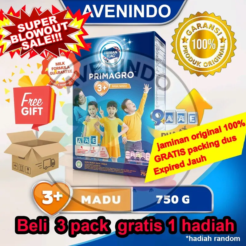 frisian flag primagro 3+ 750gr madu vanila 1