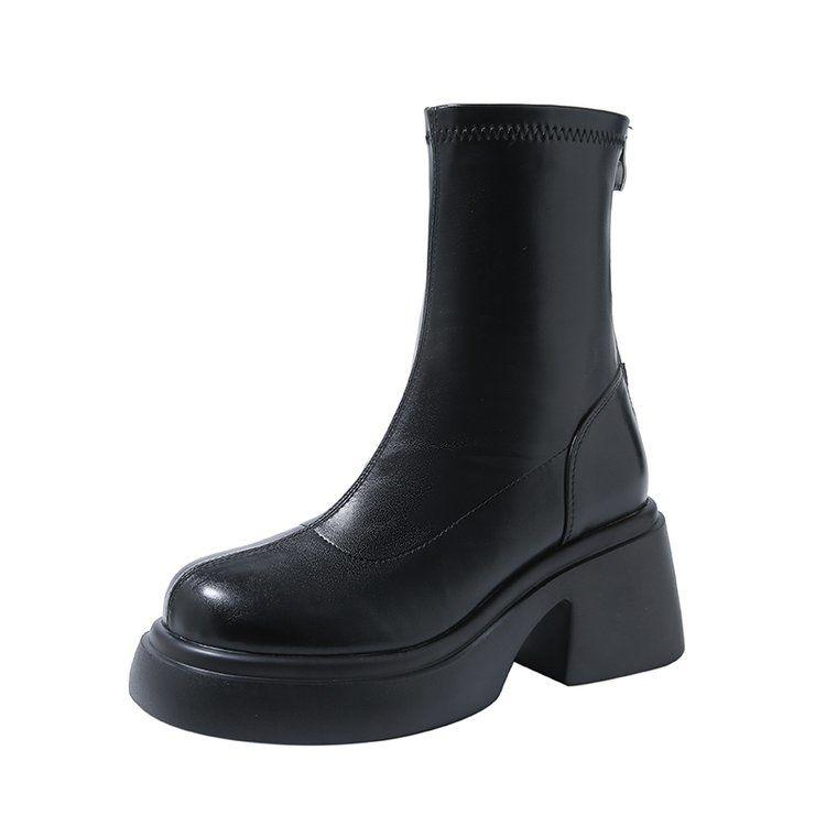 Product Introduction of Platform Martin Boots for Women, New Hot Style for Spring and Autumn, High Heel Ankle Boots, Korean Style Short Boots for Women 7