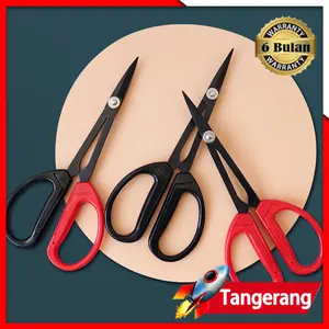 20,5cm Gunting Bonsai Panjang - Gunting Pruning Serbaguna Merah Hitam