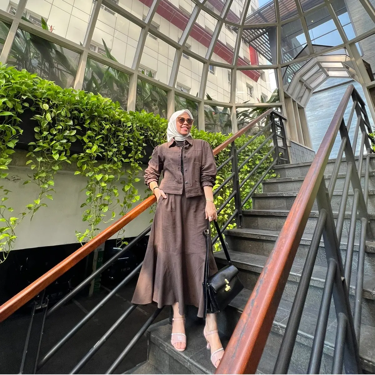 Dila one set Katun Rok Midi by Astan Wanita
