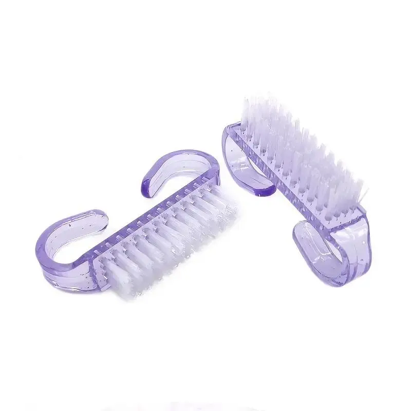 2pcs Random Color Nail Cleaning Brush, Plastic Dust Clean Brush, Soft Pedicure Rectangular Head Clear Nail Manicure Tool 6
